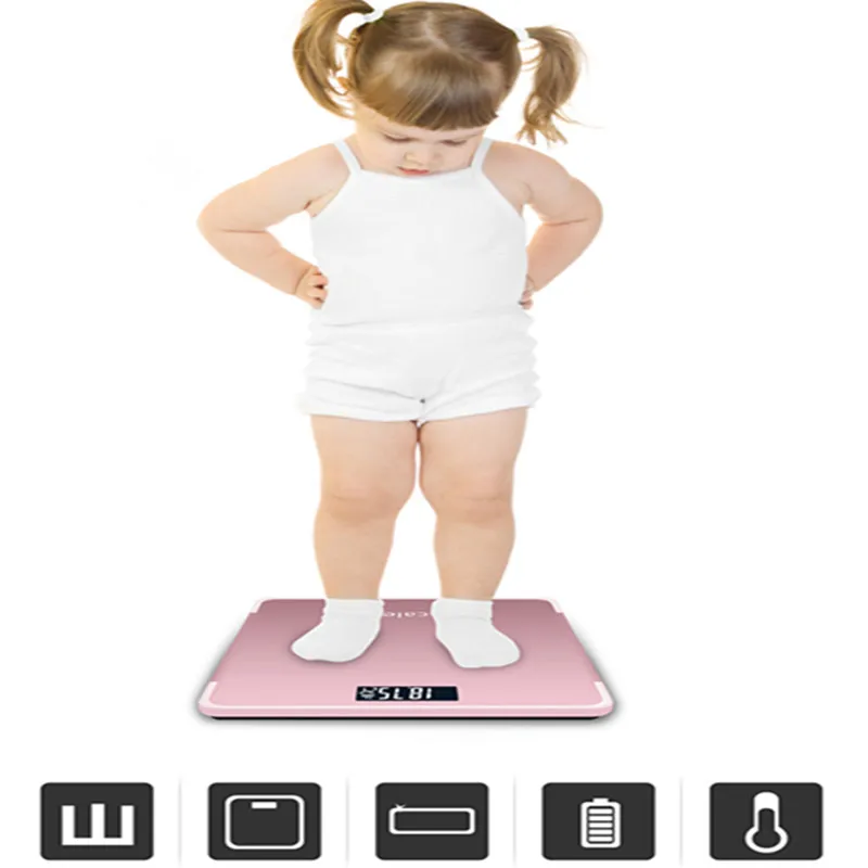 Smart Digital Weight Scale for Bathroom, Body Fat Scale, LED, Calorie Muscle, Weighing Scale, 0.5-180kg