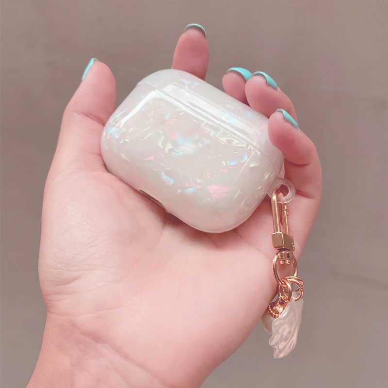 Apple Airpods 4 3 pro 2用の真珠のようなシェル,ワイヤレスヘッドセット用のソフトケース