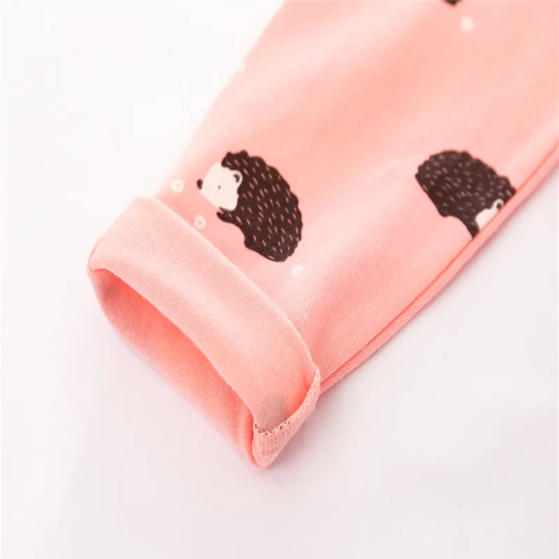 Jumping meters New Arrival Animals Print Girls Leggings Pants for Baby Autumn Clothes Hedgehog Kids Pencil Pants