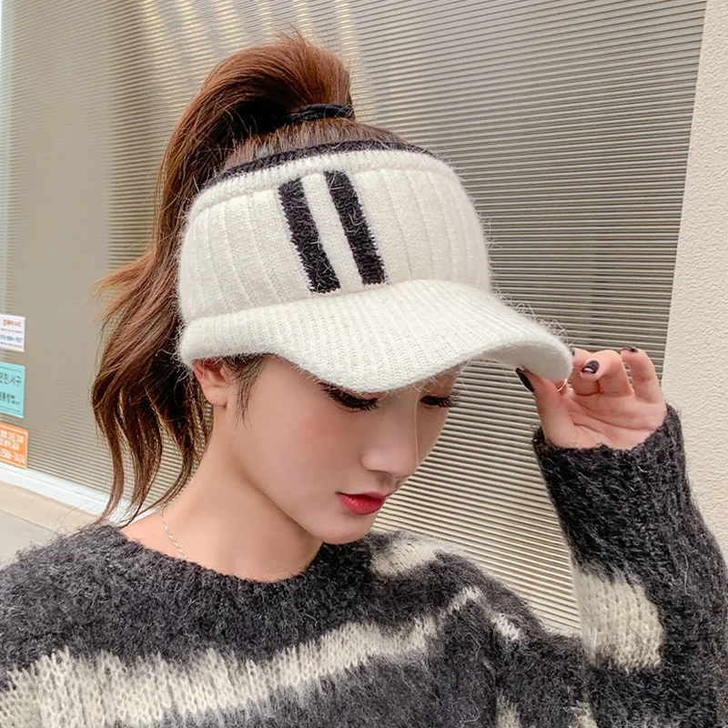 Sombrero de béisbol con visera para mujer, gorra de béisbol con visera informal, cálida, para deportes al aire libre y bicicleta, a la moda, para