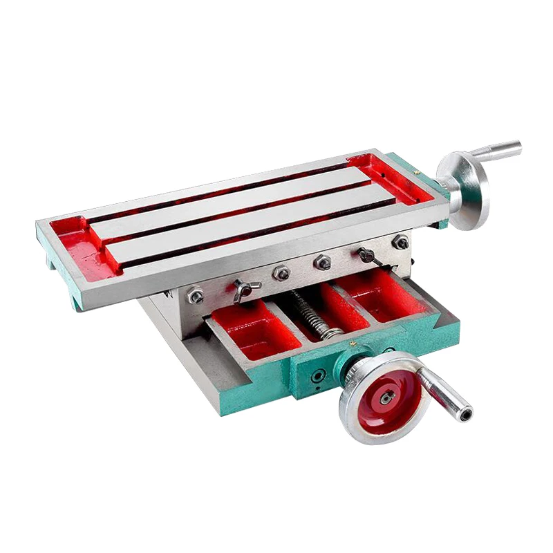 350*140 Dwarsslede Tafel Zware Precisie Boren En Frezen Cross Tafel Multifunctionele Geleiderail Hand-aangezwengeld Kleine