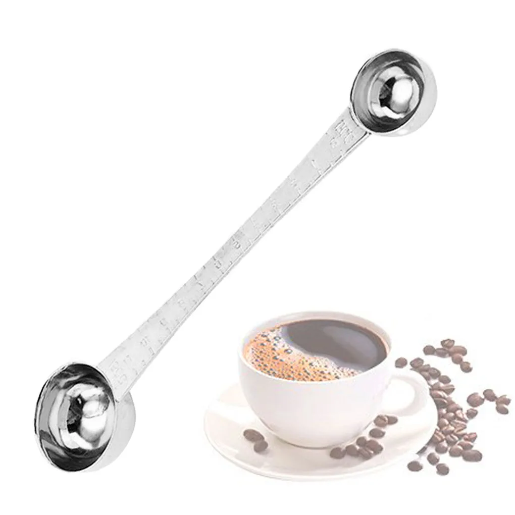 Stainless steel measuring spoons, double-headed ruler, coffee spoon, protein powder, teaspoon, 2 pcs/lot