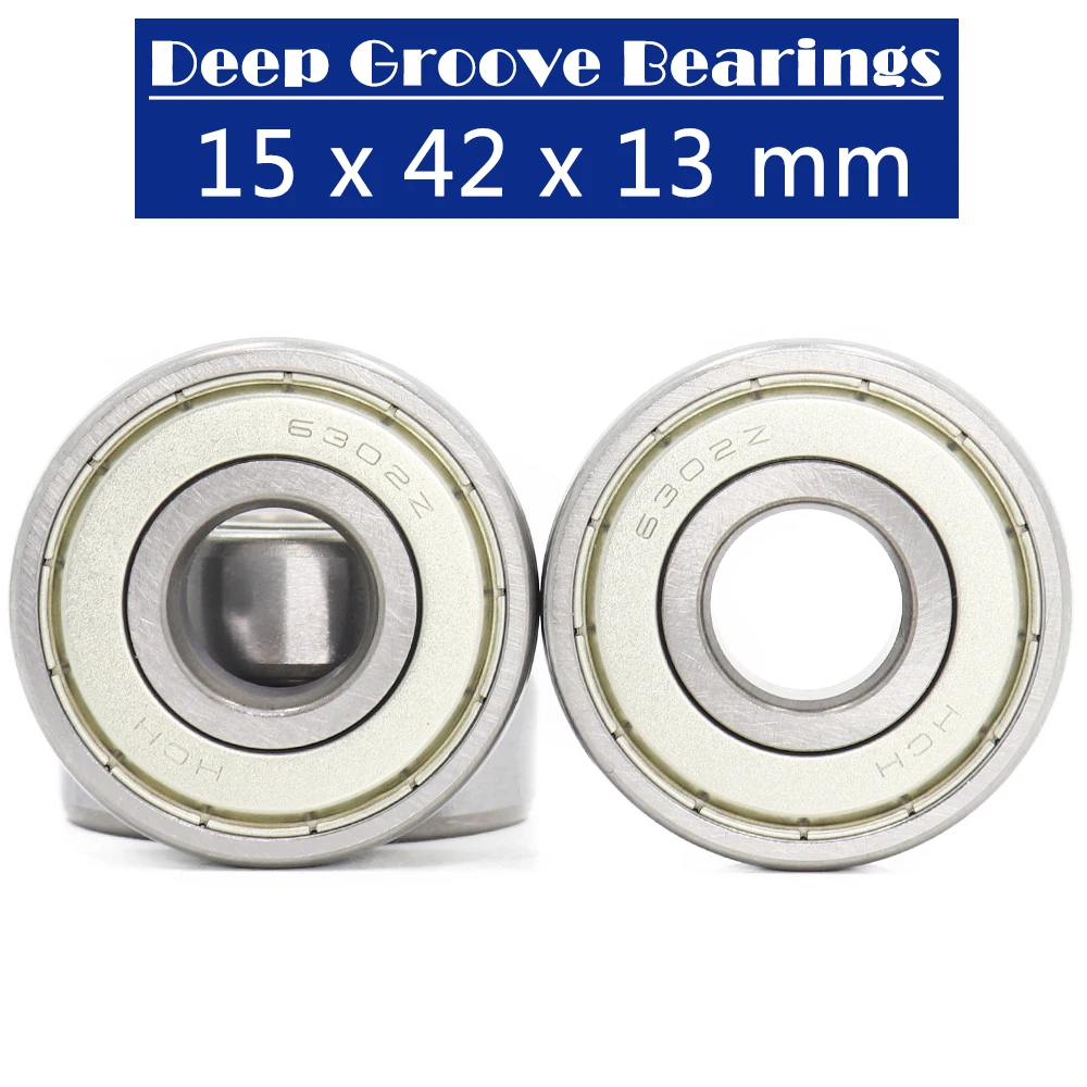 6302ZZ Bearing 15*42*13 mm ABEC-3 ( 4 PCS ) For Blower Vacuums Saw Trimmer Deep Groove 6302 Z ZZ Ball Bearings 6302Z