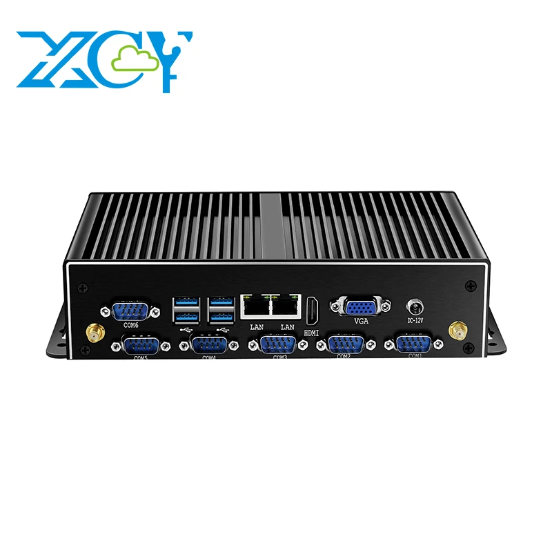 XCY Industrial Mini PC Intel 2955U i7 4600U RS485 8USB 3G 4G Embedded Micro Computer Windows 10/11 Linux Dual LAN HDMI VGA WiFi