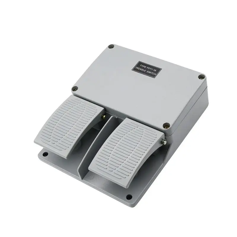 

ABSF Foot switch YDT1-16 aluminum shell gray double pedal switch machine tool accessories switch