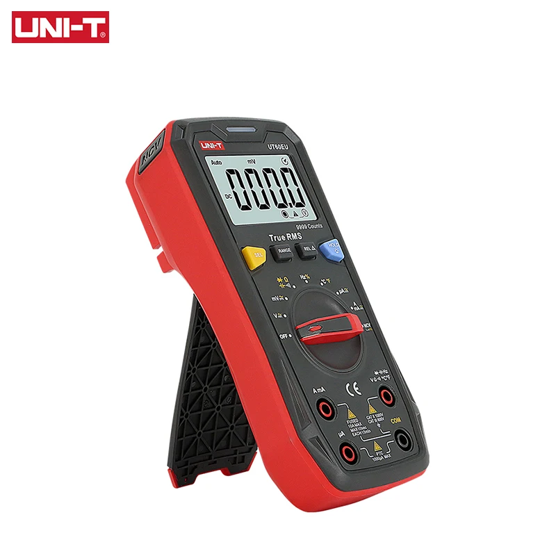 UNI-T Mini Digital Multimeter UT60EU 1000V AC DC Voltage Current Meter Automotive Tester Capacitor Temperature Test 9999  Counts