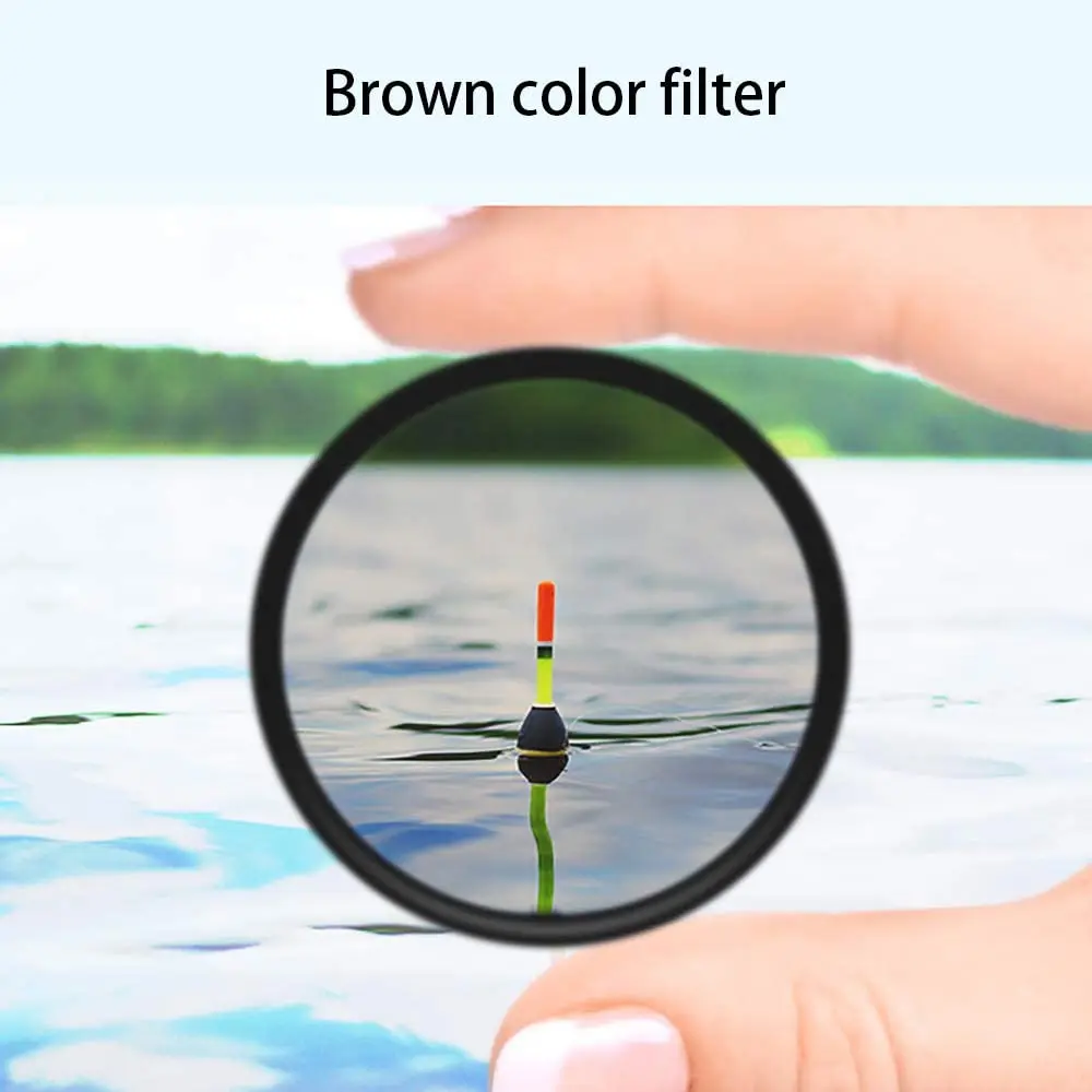 屋外釣り用ゴーグル,調節可能な双眼鏡,メガネケース付きハンティング双眼鏡 (白/茶色)