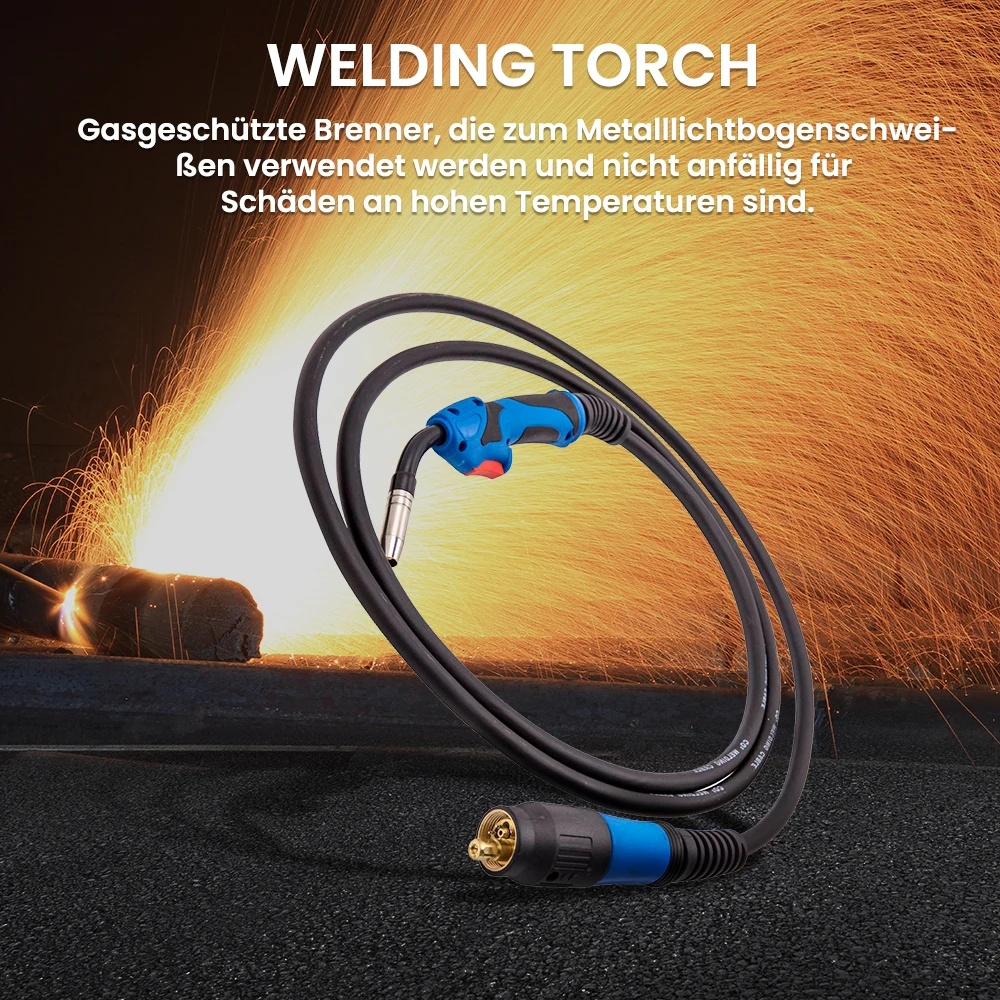 180A MIG Welding Euro Torch Conversion Kit MB15 4M EuroTorch welding 4 Meters