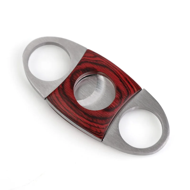 MUXIANG Cigar Cutter New Style Stainless Steel  Rosewood Classic Cutter Guillotine Cigar Scissors Knife Gift For Men fi0004