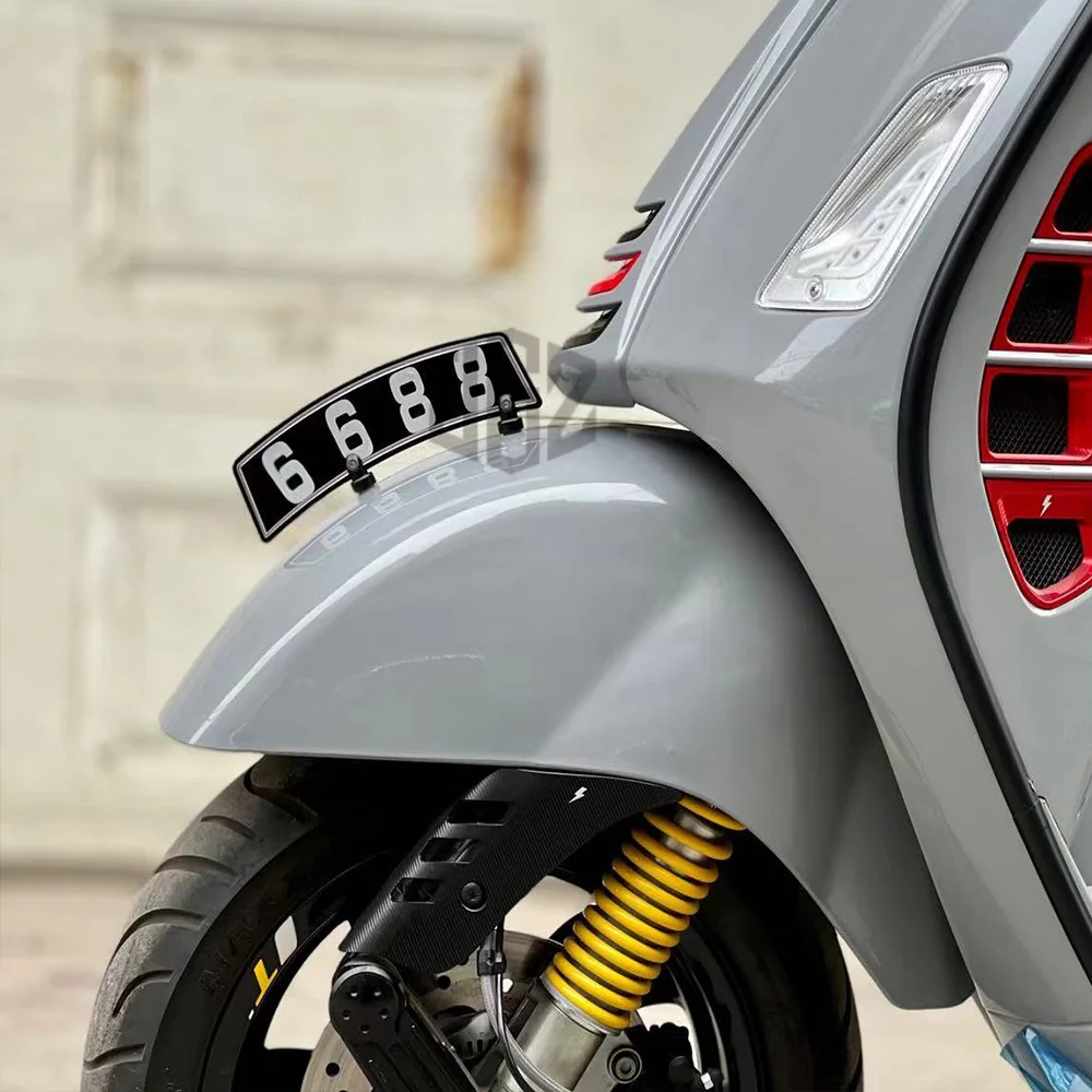 オートバイ用CNCフロントフェンダー,ナンバープレートホルダー,ベスパ