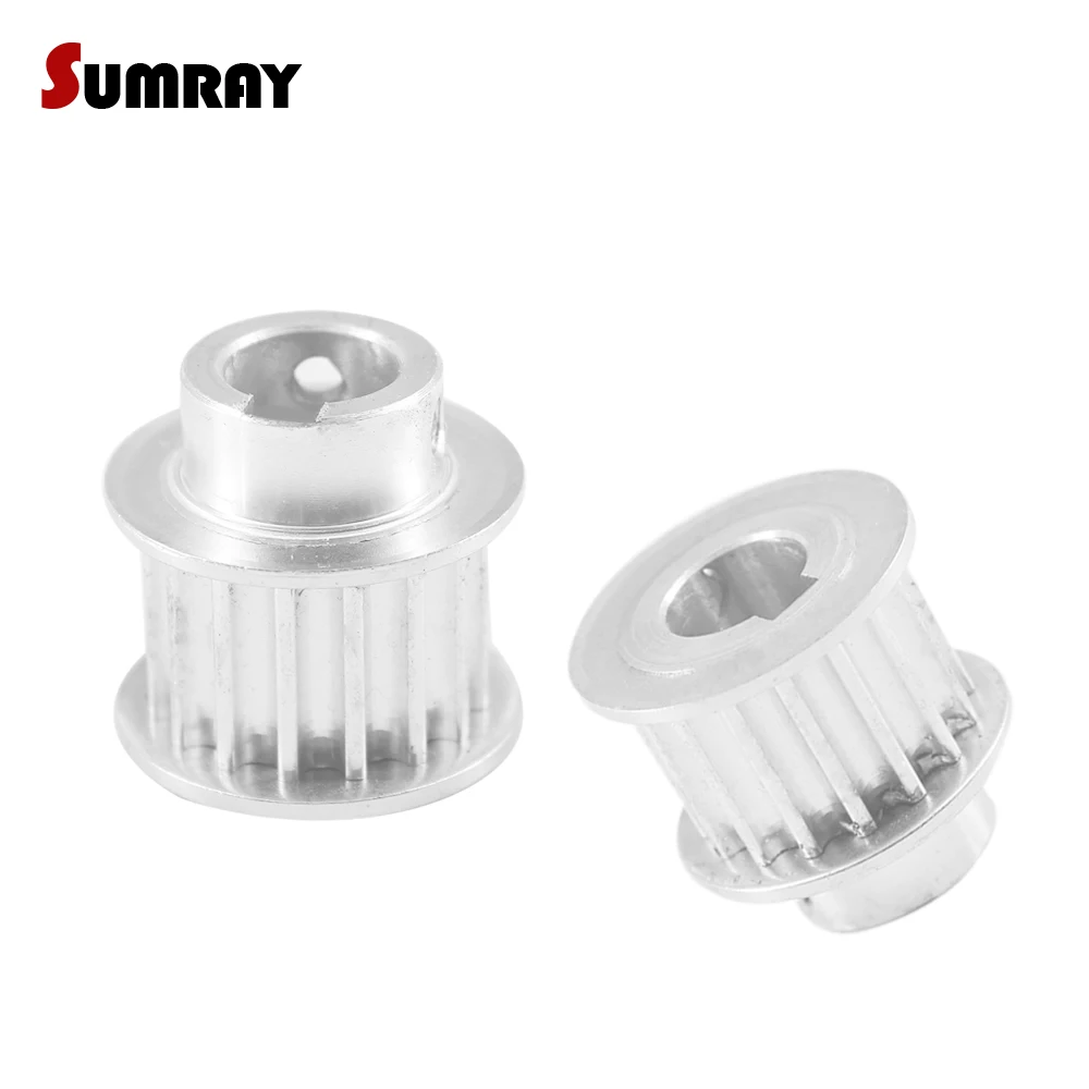 2pcs Keyway Timing Pulley 5M 15T 8/10mm Inner Bore Keyway Diameter 3mm 16/21mm Width Toothed Pulley Wheel for Laser Machine