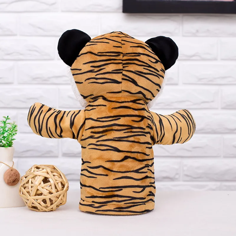 Tier Große Handpuppe für Kinder Baby Erwachsene Puppe Spielzeug für Kinder Geschenke Tiger Puppen, 28CM