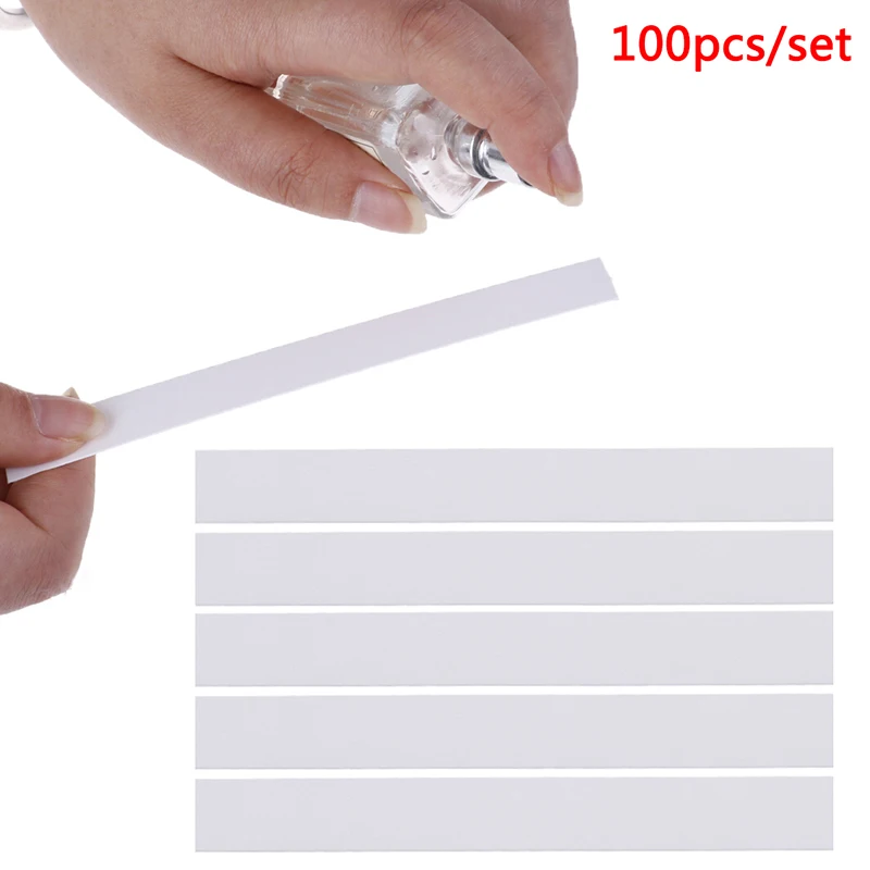 100 pçs/set nova faixa de testes aromaterapia perfume óleos essenciais teste tester papel tiras tamanho 130x15mm