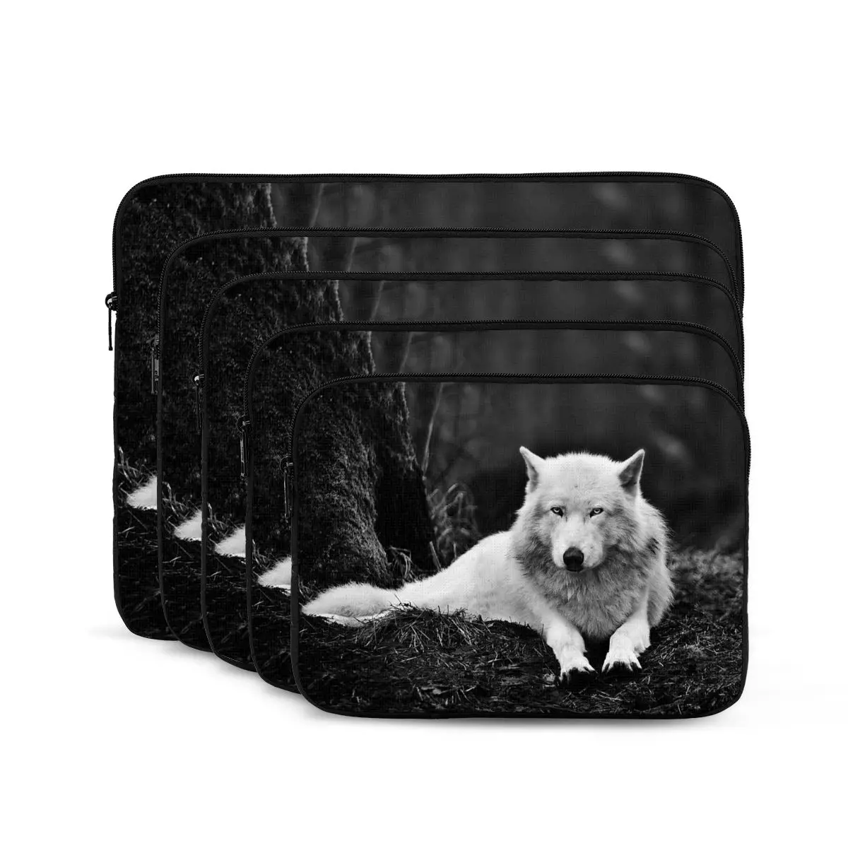 Wolf Computer ipad Laptop Cover Case Laptop Sleeve Bag Portable Cover Fundas Pouch