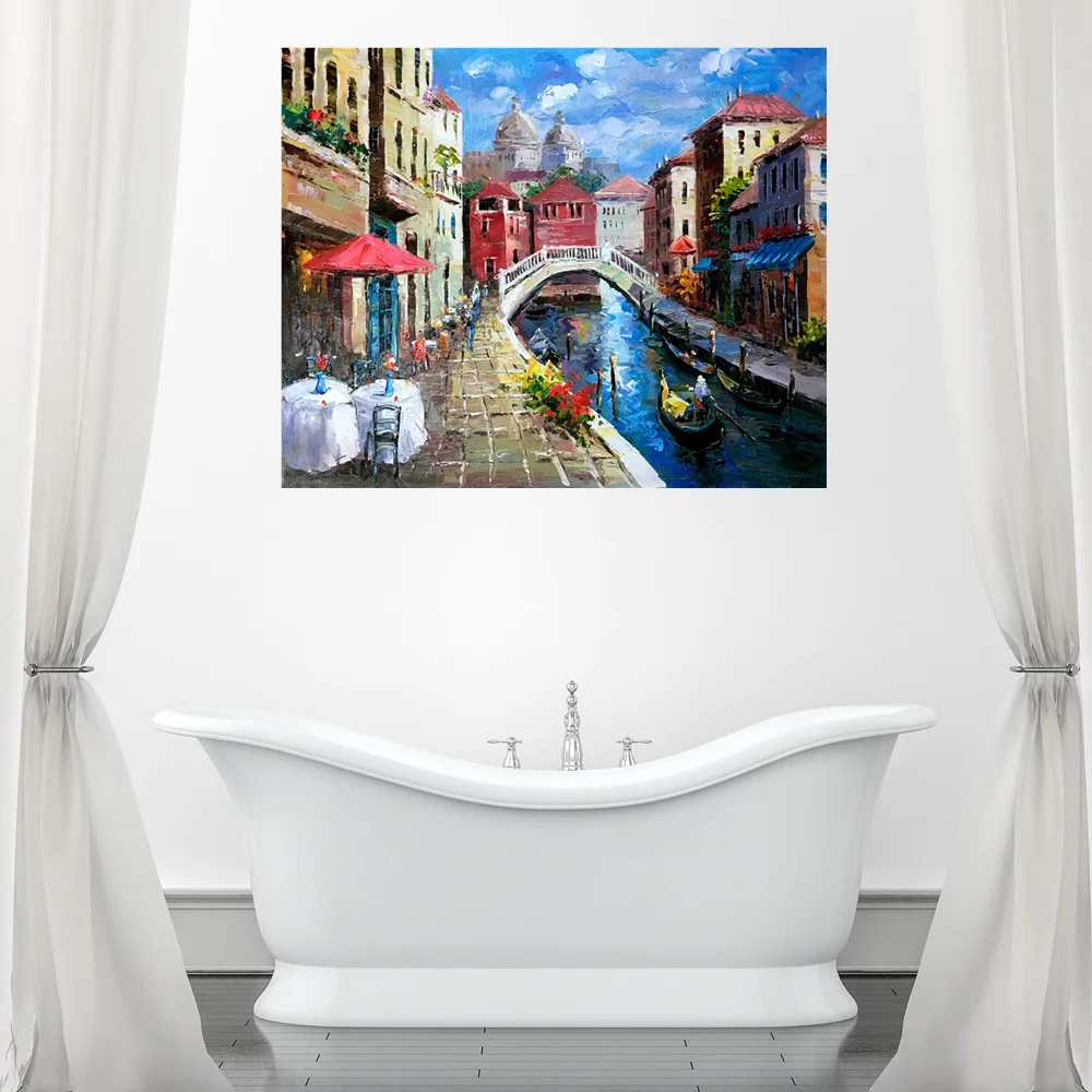 

Beautiful Wall Art Poster Venezia Venice Landscape Oil Canvas Painting Italy Handmade Painting Art For Home Decor Gift Dropship