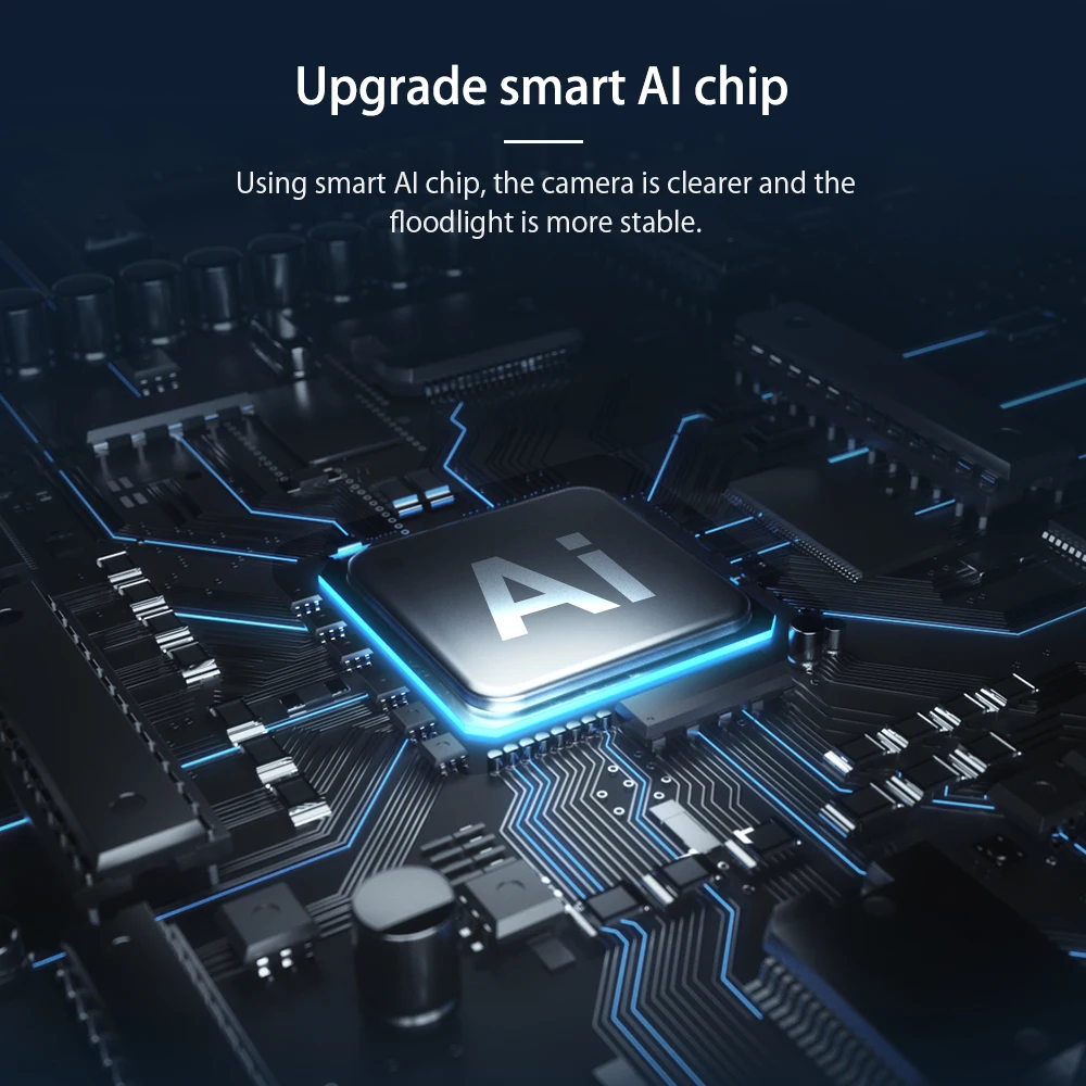 INQMEGA-Projector Smart Life, Câmera PTZ WiFi, Dia e Noite, Full Color, Suporte Onvif, Alexa, Assistente do Google