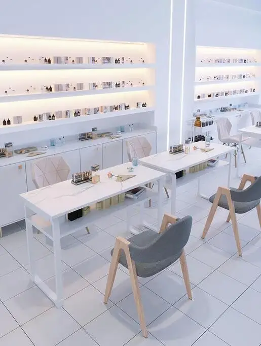 Table à ongles rouge simple, double couche