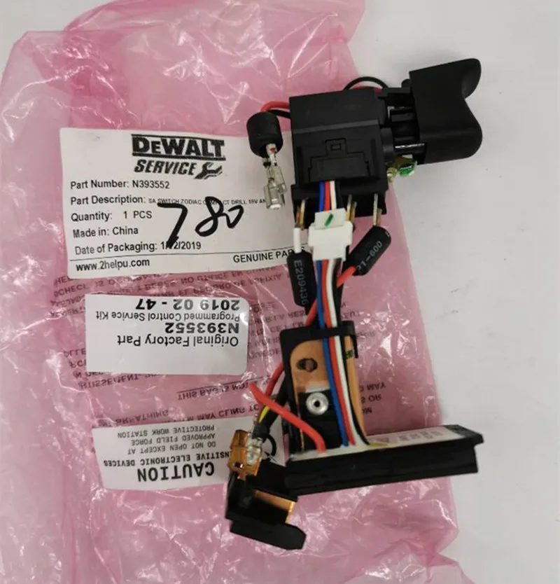 

Dewalt Switch N393552 For DCD785L DCD785 DCD780L2 DCD785C2-B2 DCD780B DCD780 N268095 DCD780M2 DCD785C2 DCD780 DCD780C2-B2