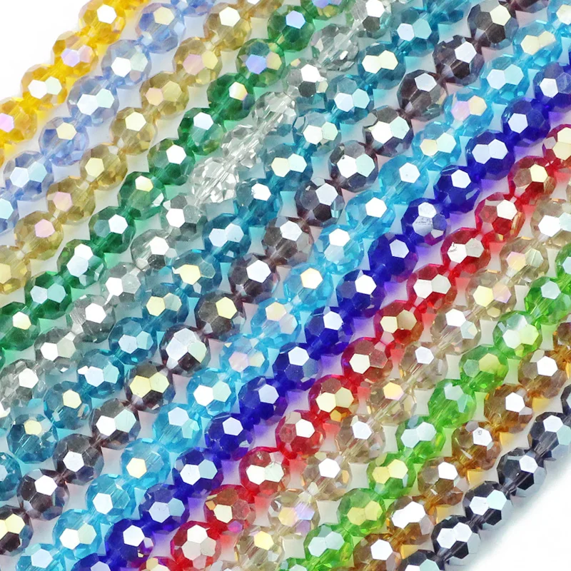 JHNBY Ball Faceted Austrian crystal beads 8mm 30pcs High quality Round sphere shape Loose beads for jewelry making bracelet DIY