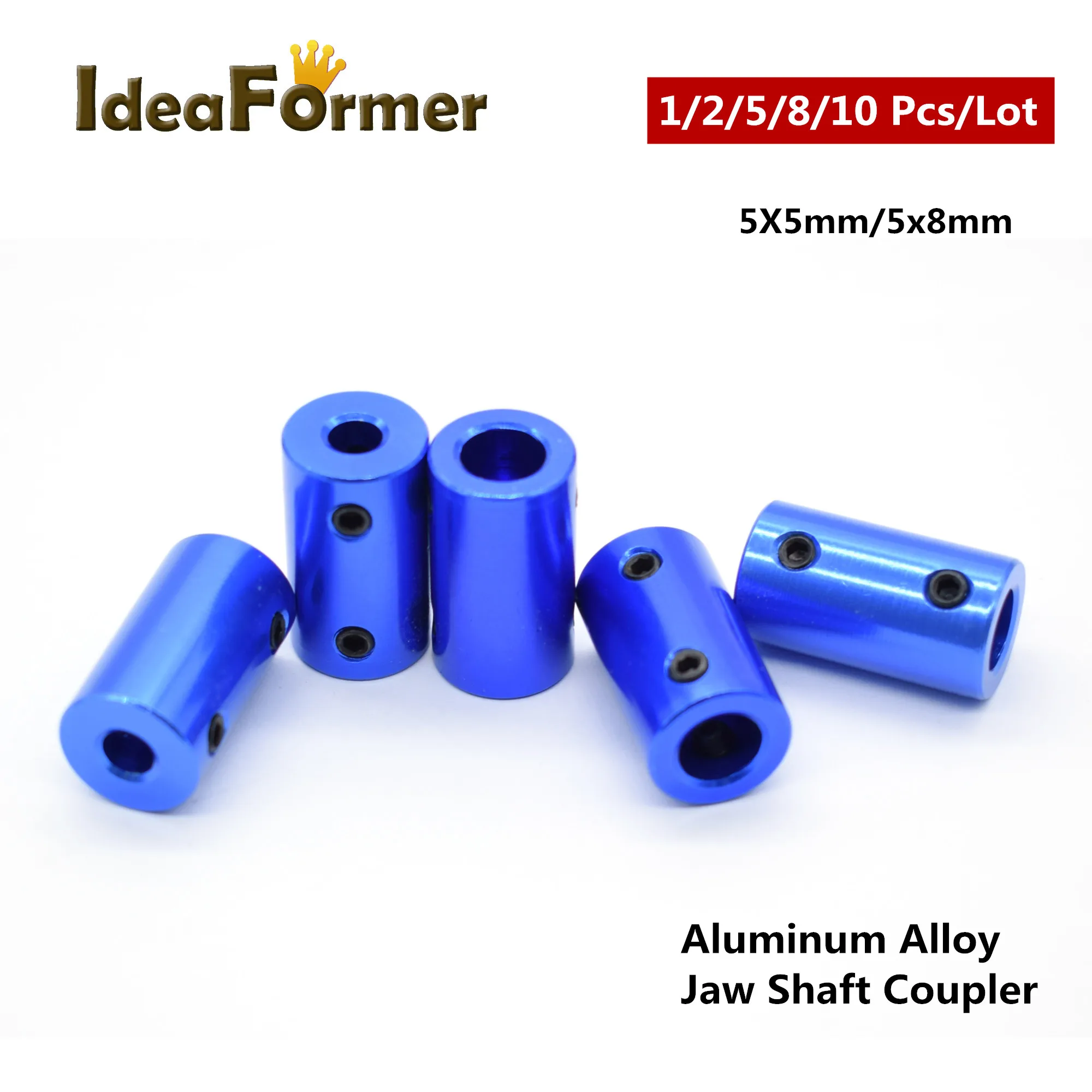 D14L25 Aluminum Alloy Coupling Bore 5x5mm 5x8mm Diameter 14mm Length 25mm 3D Printer Parts DIY Motor Blue Flexible Shaft Coupler