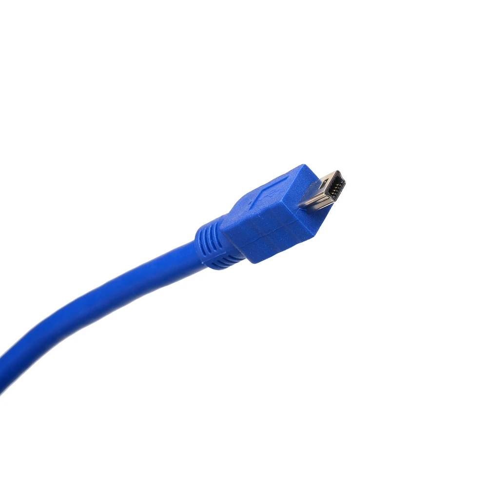 10pin Mini kabel USB 3.0 SuperSpeed USB 3. W wieku 0 niebieski kabel-typ A-męski na Mini B 10-Pin męski-1 metr (3 stopy)-okrągły niebieski