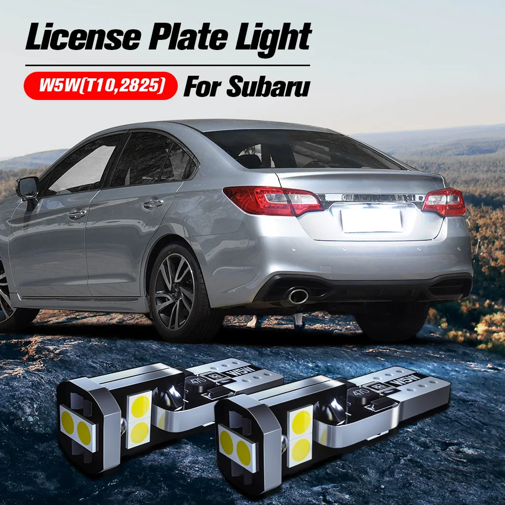 

2x LED License Plate Light Bulb W5W T10 Lamp Canbus For Subaru Legacy Forester Impreza Outback Tribeca BRZ WRX STI XV Crosstrek