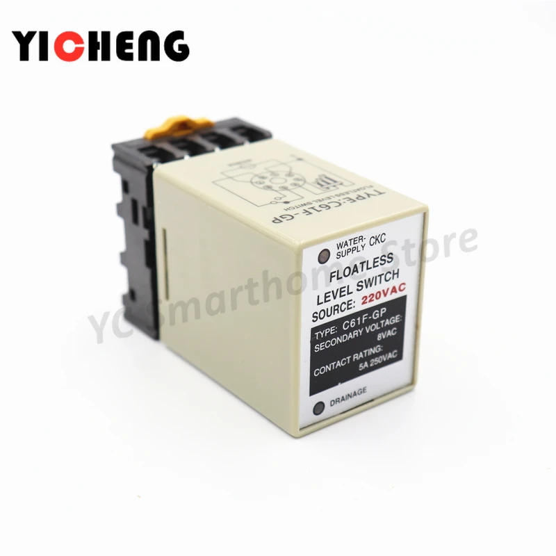 Liquid level relay C61F-GP water level controller 220V 380V water tower water tank water pump water level switch 8 feet