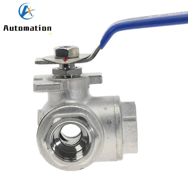 304 Stainless Steel Three-way Ball Valve L Type T Type 1/4\