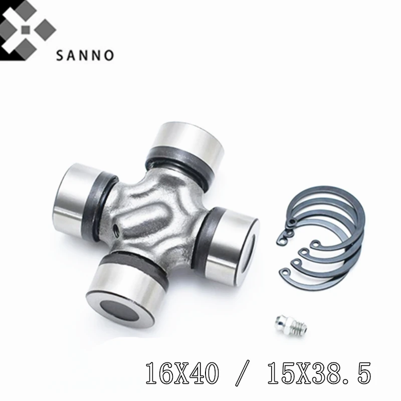 Thermostable Cardan universal joint 16X40 / 15X38.5 small high precision universal joint center cross bearing use for widely