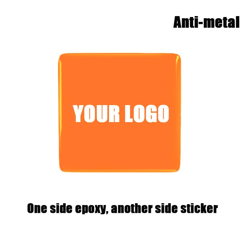 Square Custom Logo Social Share Anti Metal NFC Ntag213 Epoxy Labels/Sticker For All Cell Phone