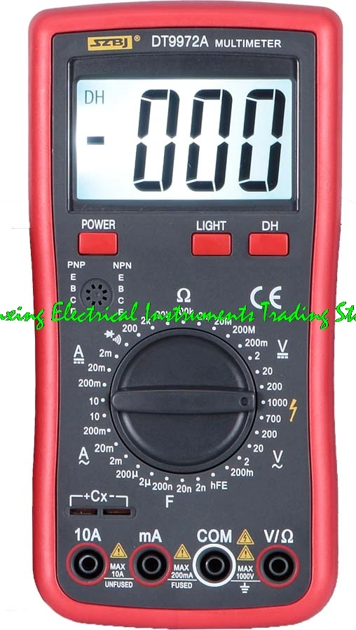 

100% Original SZBJ DT9972A/DT9978A The large screen displays buzzer multimeter LCD Backlight