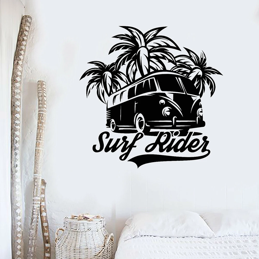 

Наклейка на стену Surf, хиппи, для мобильного телефона серфинг, серфер, Surfrider, наклейки на стену, виниловые Наклейка для спальни дома, аксессуары для украшения C652