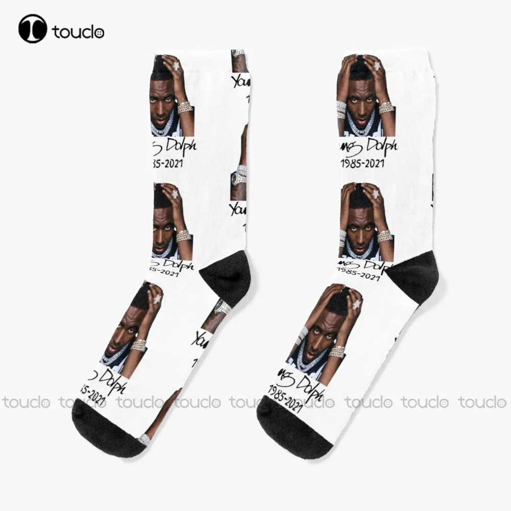 

Young Dolph Rip Young Dolph Socks Work Socks Christmas New Year Gift Unisex Adult Teen Youth Socks 360° Digital Print Funny Sock