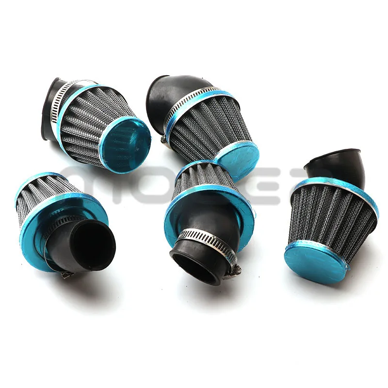 Hoogwaardige Universele Motorfiets Luchtfilter 38mm-60mm - Zwart Voor Kawasaki En Meer - Wasbaar & Hoge Doorstroming