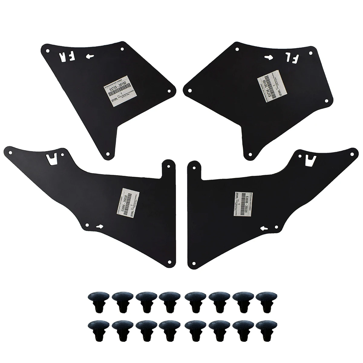 Protectores de guardabarros para Toyota 4runner 2003-2020, protectores de guardabarros con Clips