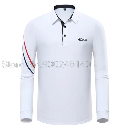 Pgm Men's Outdoor Sport Clothes Golf Long Sleeve T-Shirts Mens Soft Turn Down Collar Shirt Tops Breathable Spring Golf Apparel