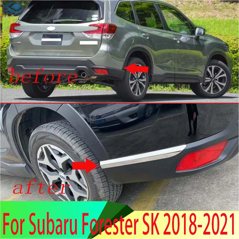 For Subaru Forester SK 2018 2019 2020 2021 Decorate Accessories Stainless Steel Rear Bumper Protector Trim