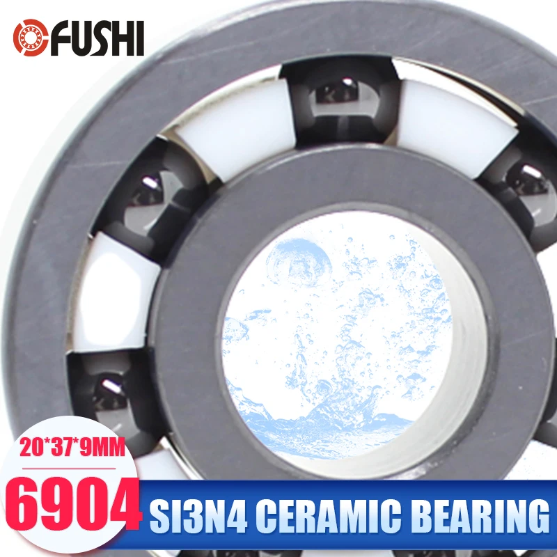 

6904 Full Ceramic Bearing ( 1 PC ) 20*37*9 mm Si3N4 Material 6904 CE All Silicon Nitride Ceramic 61904 Ball Bearings