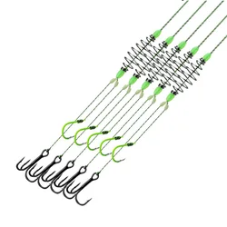 Fish hook fishing set finished product sea pole throwing rod spring hook double hook thread official hanging  Treble Hook