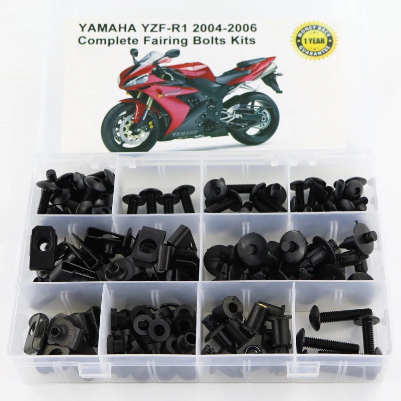 Fit For Yamaha YZF-R1 R1 2004 2005 2006 Motorcycle Accessories Complete Fairing Bolts Kits Screws Clips Fastener Steel