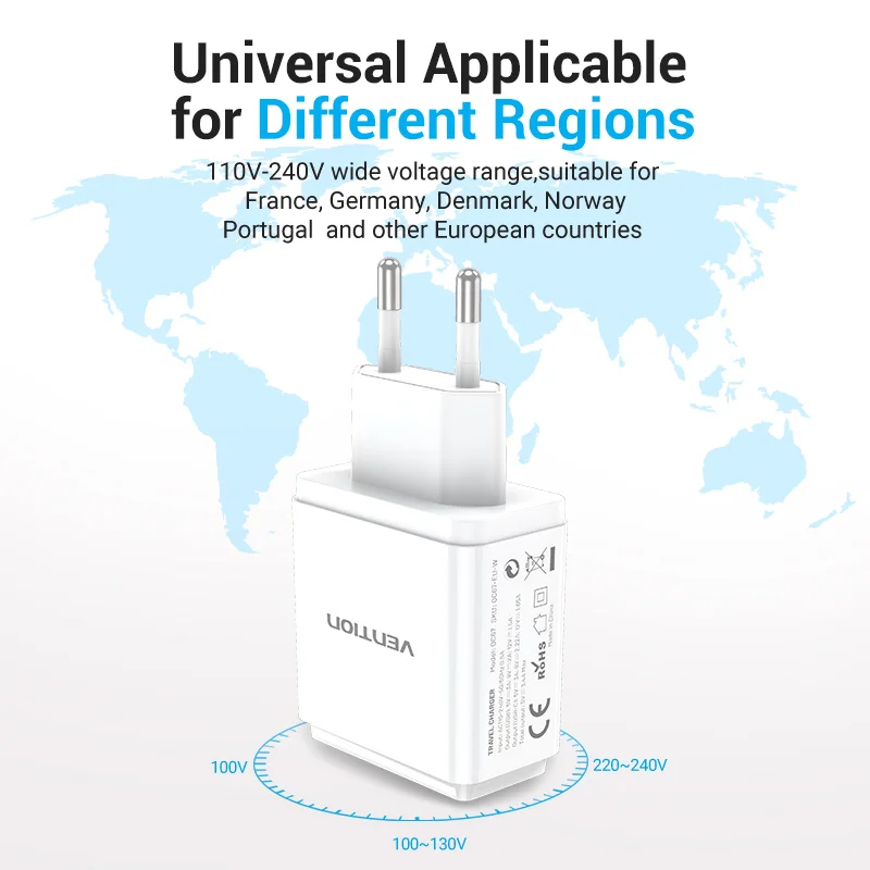 شاحن Vention 38 وات USB سريع الشحن 4.0 3.0 Type C PD شحن سريع لشاحن iPhone 12 USB C مع شاحن الهاتف QC 4.0 3.0