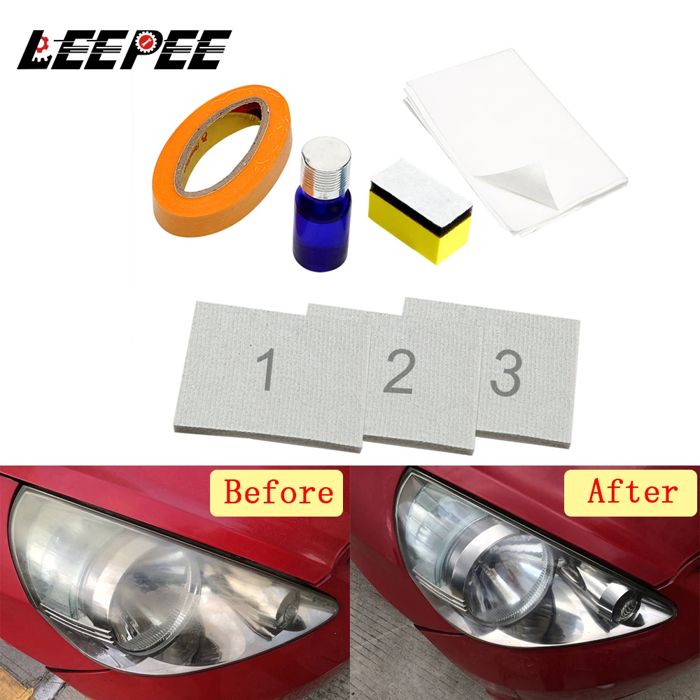 Car Headlights Restorstion Kit Spot Lamps Lens Restores Clarity Motorcycle Headlamps Polisher Anti-scratch DIY UV Protective