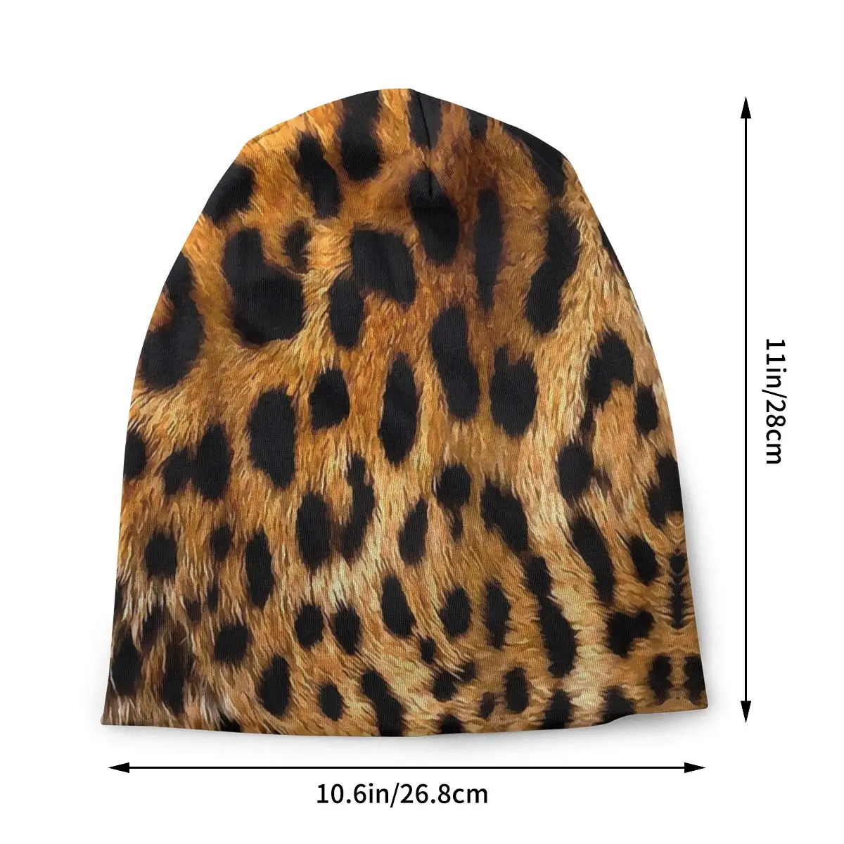 Leopard Print Bonnet Hat Casual Autumn Winter Outdoor Skullies Beanies Hats for Men Knit Hat Warm Thermal Elastic Unisex Caps