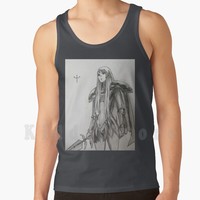 Galateya Tank Tops Vest 100% Cotton Claymore Silver Eyed Witch Yoma Anime Manga Fan Art