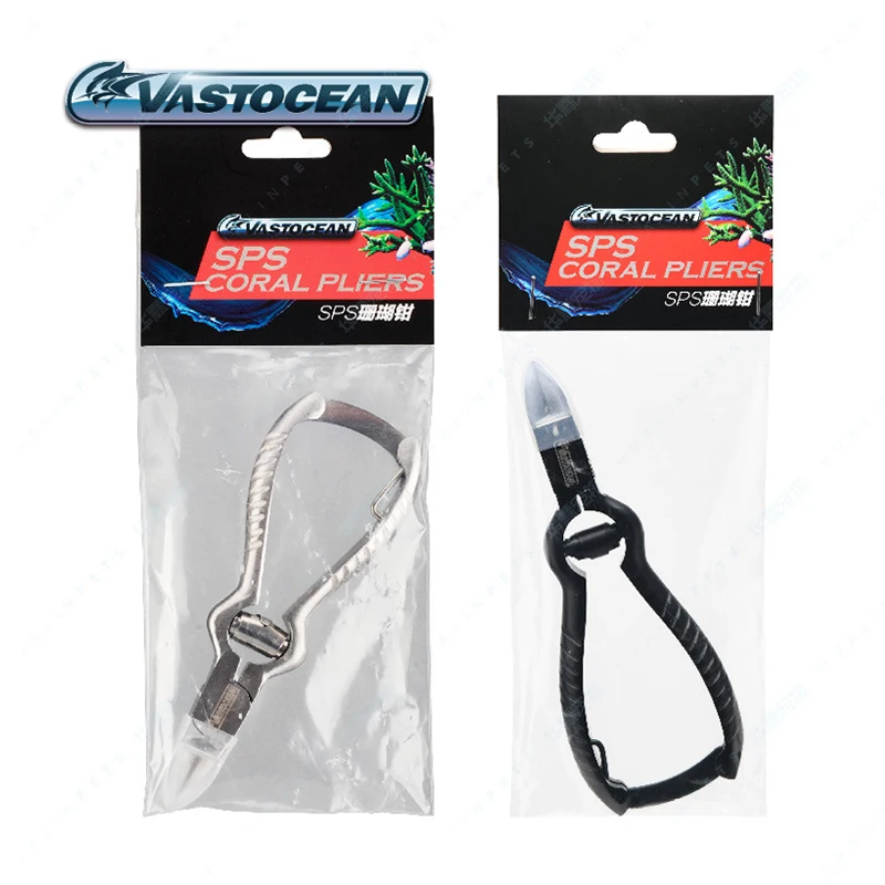 VASTOCEAN-Stainless Steel Coral Scissors, Coral Clamp, Coral Bone Cutter, Fish Reef Tank Tools, Black