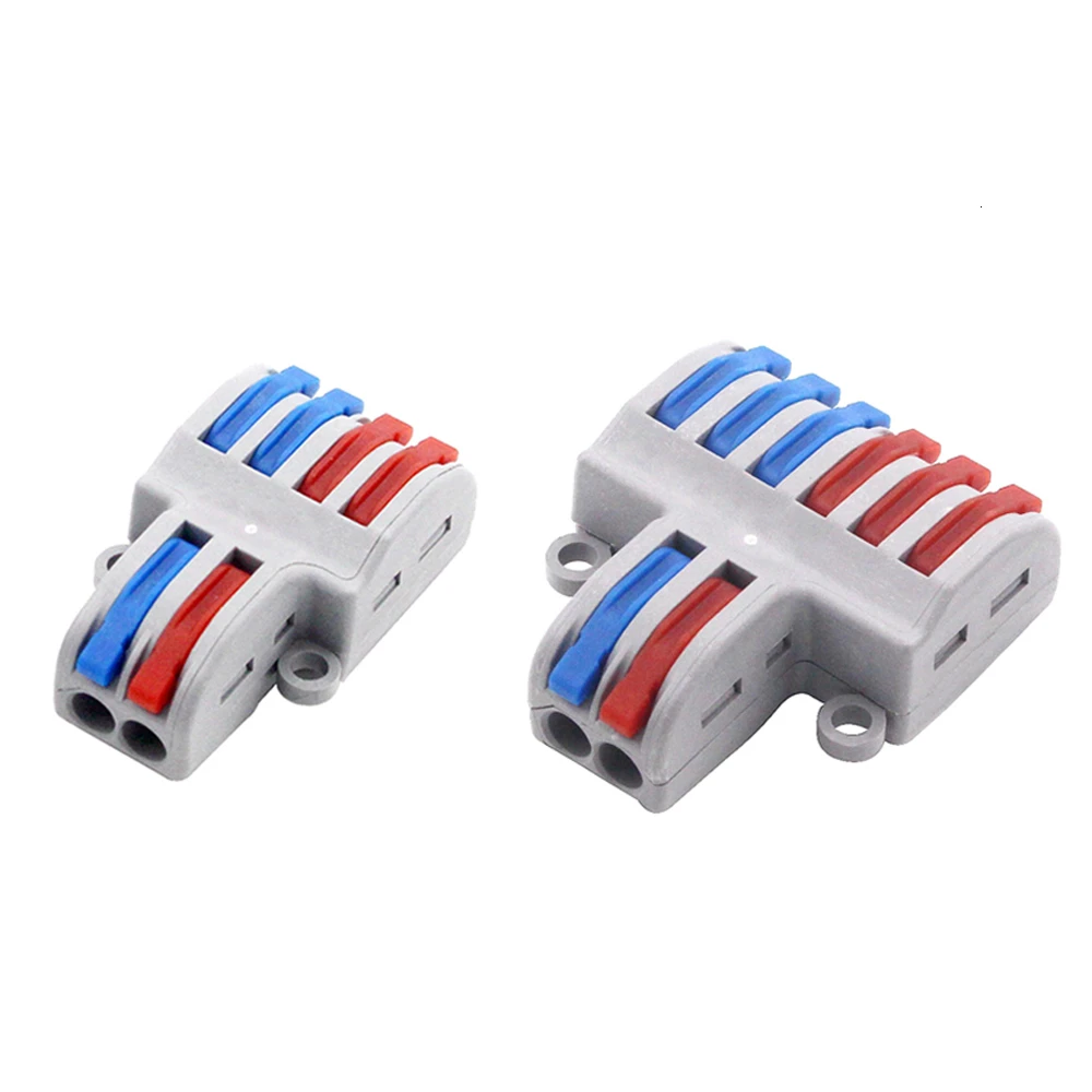New Type SPL-42 62 Wire Connector 2 In 4/6 Out Wire Splitter Quick Conectors Universal Compact Wiring Conductor LED Conector