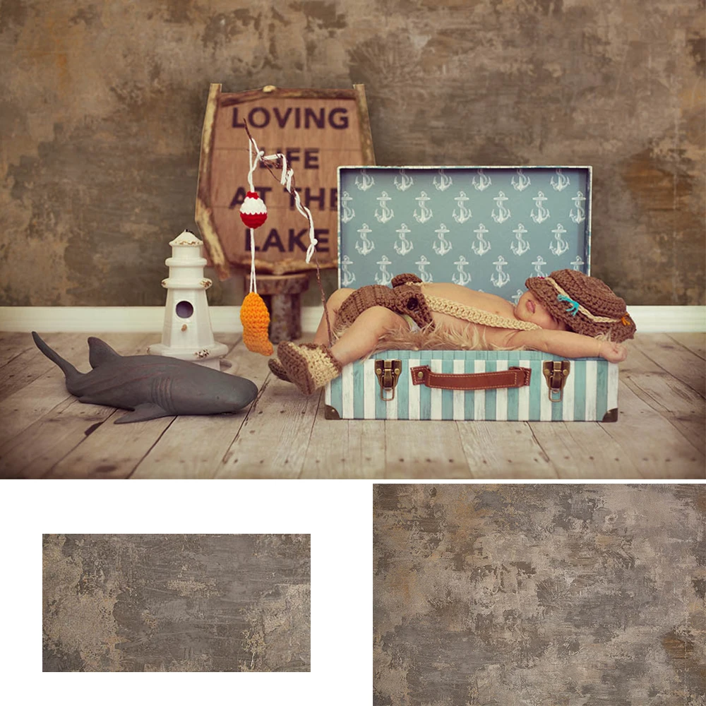 

Cement Wall Photography Background Photo Studio Brown Solid Color Phone Photo Professional Backdrops