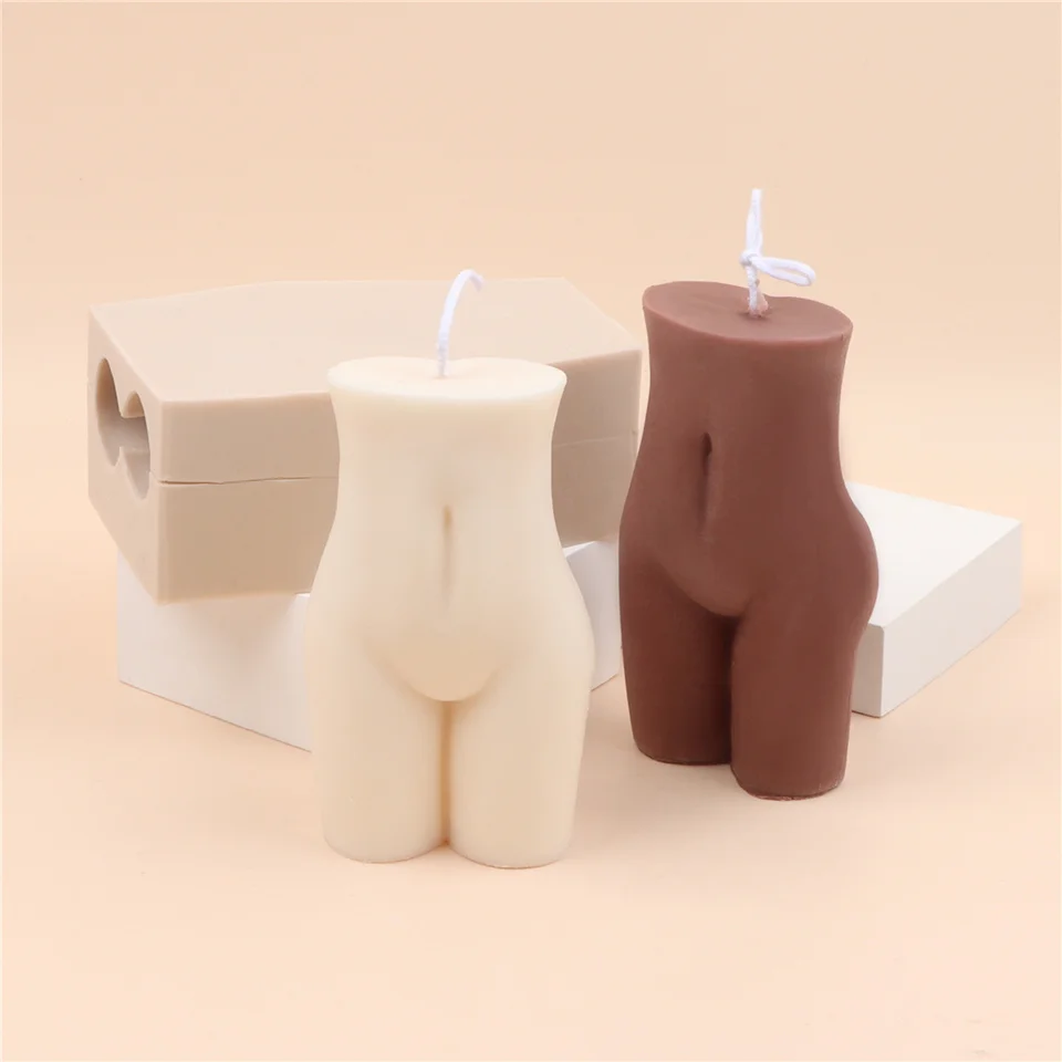 

Hip Ass Silicone Candle Mold Femle Cover Body Plump Torso 3D Stereo Resin DIY Hanmade Creative Art Buttock Articles Crystal