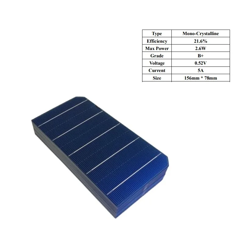 Imagem -03 - Célula Solar Mono-cristalina a Grade Perc 22 Carregador de Painel Solar Faça Você Mesmo de Alta Eficiência 80 Pcs por Lote