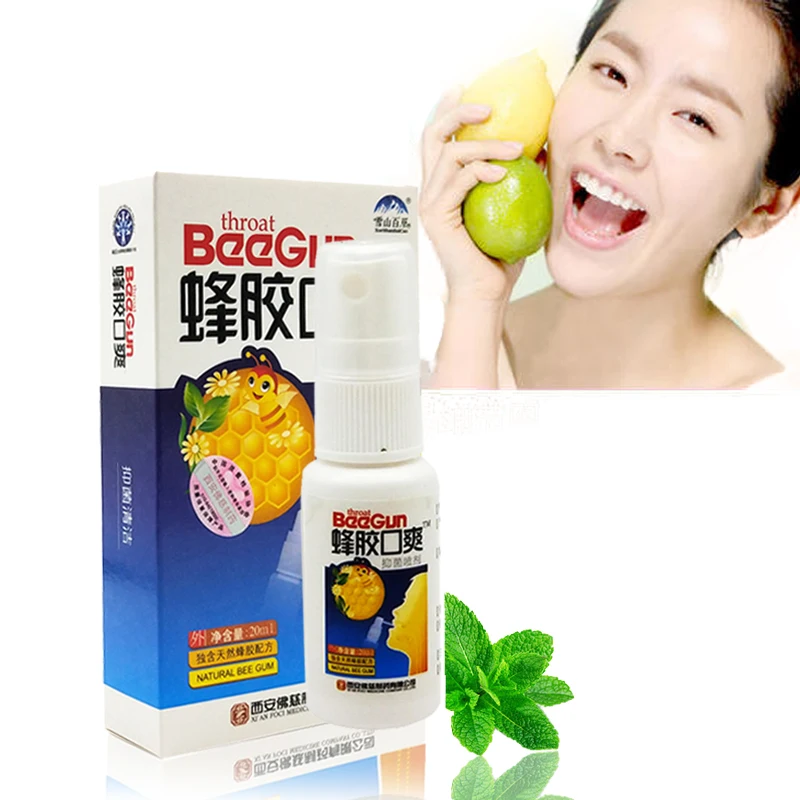 Bee Propolis And Chinese Herbal Medicine Oral Cooling Spray Cleaning Mouth To Refresh The Breath For Ulcer Pharyngitis